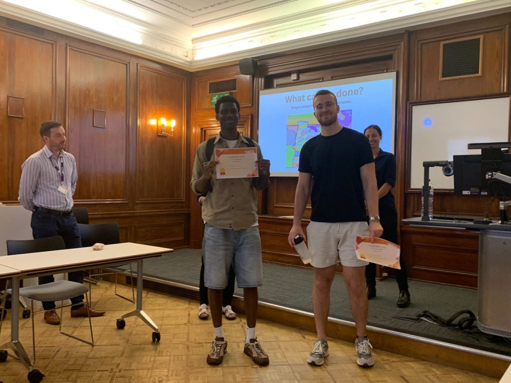 First prize - Muyiwa Aruna and Cameron Dent
