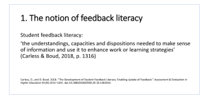 Slide with quote about Assessment Literacy