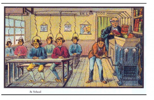At school- imagined future post card produced in the period 1900-1910 - often credit to Jean Marc Cote