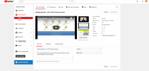 Screenshot showing use of YouTube for adding video captions